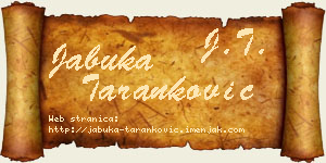 Jabuka Taranković vizit kartica